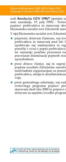 Popisi na Slovenskem 1948-1991 in Popis 2002 - StatistiÄni urad ...