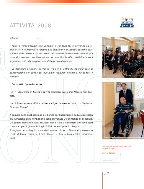 8th International Anomliesin - Fondazione FULVIO FRISONE