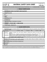 MATERIAL SAFETY DATA SHEET - ProfessionalBeautyMails