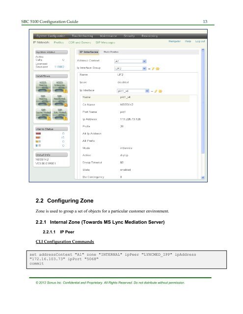 SBC 5100 Configuration Guide - Sonus Networks