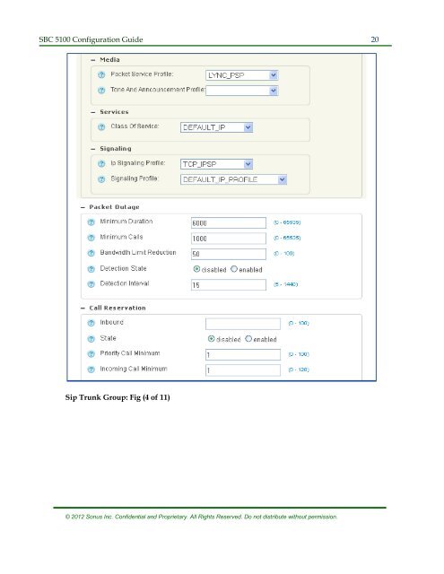 SBC 5100 Configuration Guide - Sonus Networks