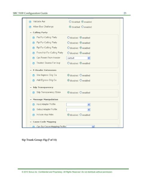 SBC 5100 Configuration Guide - Sonus Networks