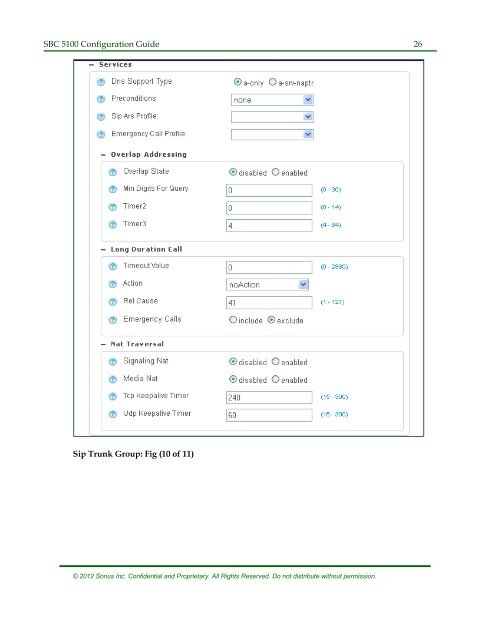 SBC 5100 Configuration Guide - Sonus Networks