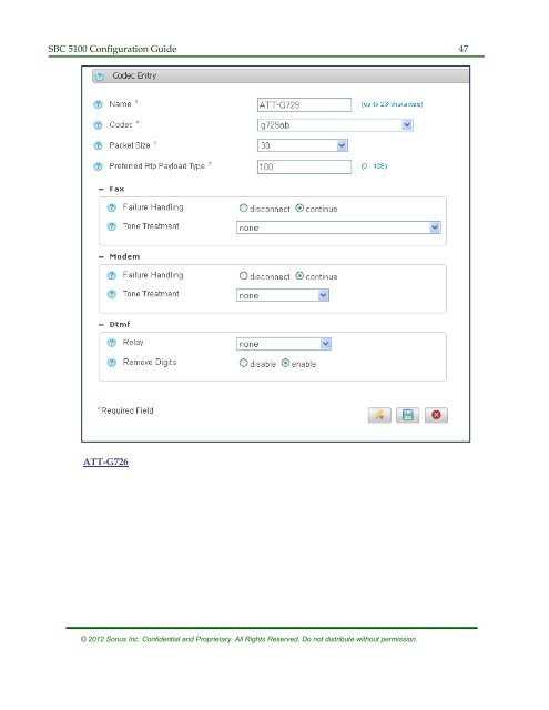 SBC 5100 Configuration Guide - Sonus Networks