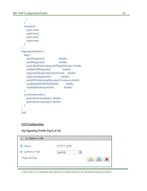 SBC 5100 Configuration Guide - Sonus Networks