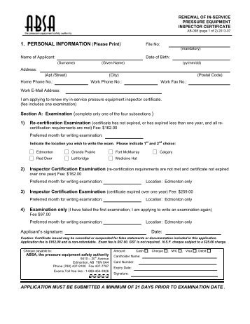 renewal form, AB-098 - ABSA