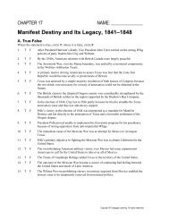 Manifest Destiny and Its Legacy, 1841â1848