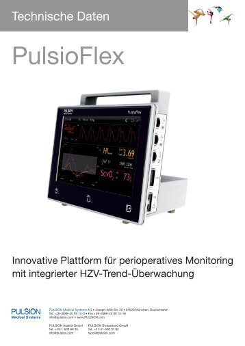 PulsioFlex Technische Daten - PULSION Medical Systems SE