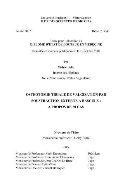 osteotomie tibiale de valgisation par soustraction externe a bascule