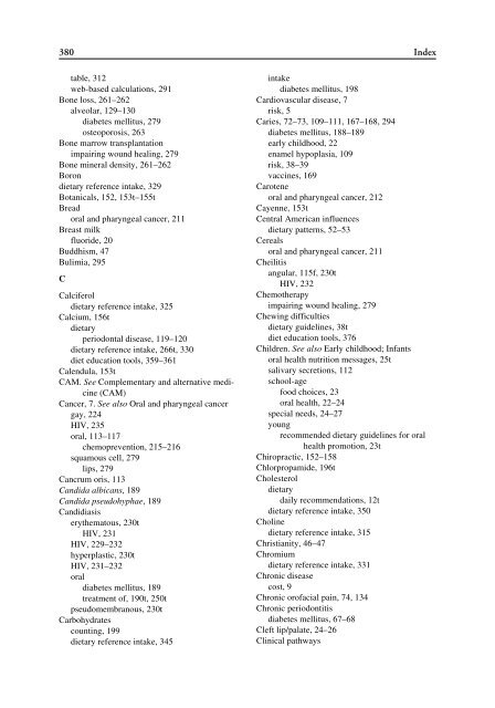 Nutrition and Oral Medicine (Nutrition and Health)