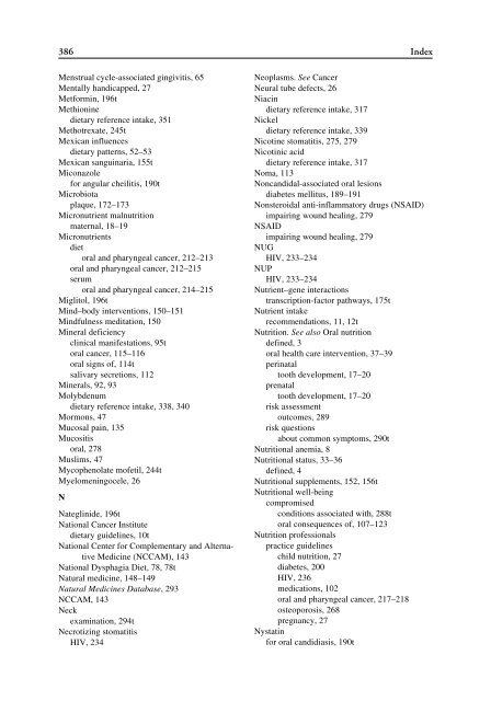 Nutrition and Oral Medicine (Nutrition and Health)