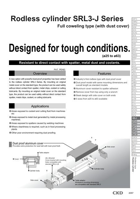 SRL3 Rodless cylinder - CKD