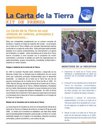 La Carta de la Tierra - Plataforma colaborativa del CEP Marbella-CoÃ­n