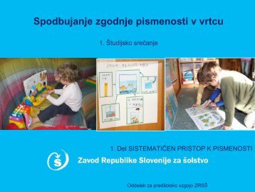 Spodbujanje zgodnje pismenosti v vrtcu