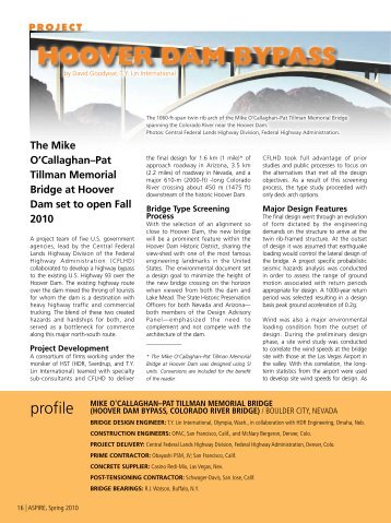 Hoover Dam Bypass - Aspire - The Concrete Bridge Magazine
