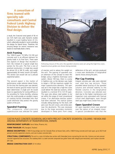 Hoover Dam Bypass - Aspire - The Concrete Bridge Magazine