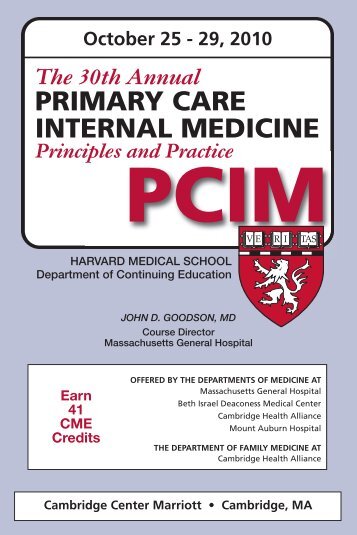 PCIM PRIMARY CARE INTERNAL MEDICINE October 25 - HMS-CME