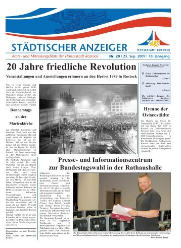 20 Jahre friedliche Revolution