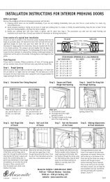 installation instructions for interior prehung doors - Masonite