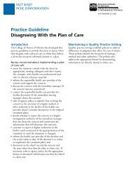 Practice Guideline Disagreeing With the Plan of Care - College of ...