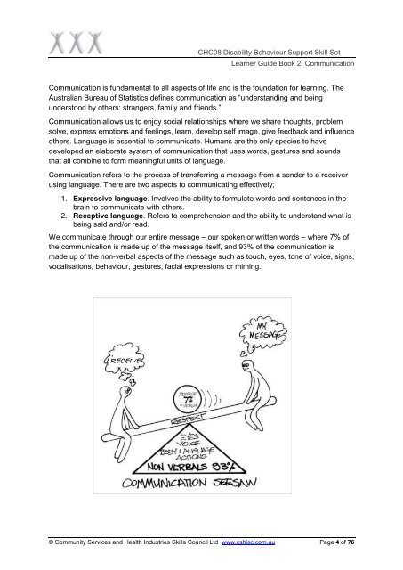 CHC08 Disability Behaviour Support Skill Set Learner Resource ...