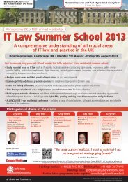 IT Law Summer School - Bristows