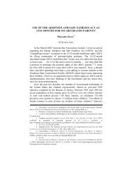 use of the adoption and safe families act at 15/22 ... - Law Review