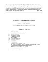 st. boniface parish history project table of contents - Henry Strobel