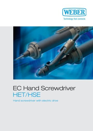 EC Hand Screwdriver HET/HSE - Weber Schraubautomaten