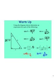 Derivatives of Inverse Trig Functions