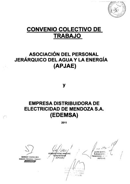 convenio colectivo de trabajo (apjae) (edemsa) - Laboralis