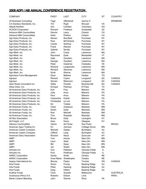 08 Adpi Abi Annual Conference Registration American Dairy