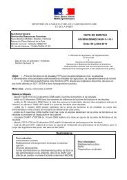 NOTE DE SERVICE SG/SRH/SDMEC/N2013-1131 Date - Agriculture