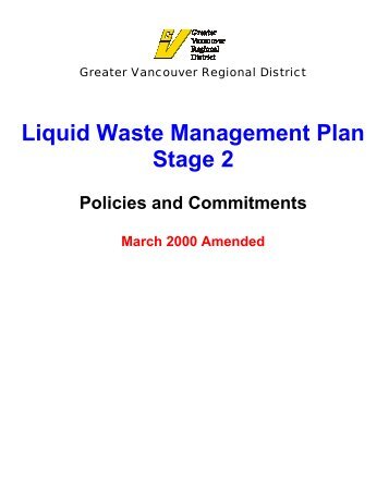 Liquid Waste Management Plan Stage 2 - Village of Belcarra