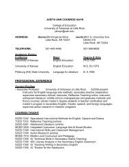 Assessment Details East Lab University Of Arkansas At Little Rock