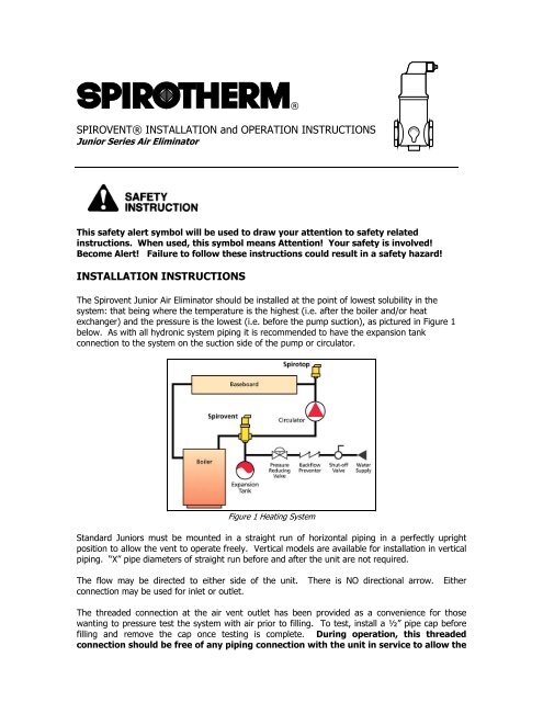 SPIROVENT INSTALLATION INSTRUCTIONS - PEX Universe