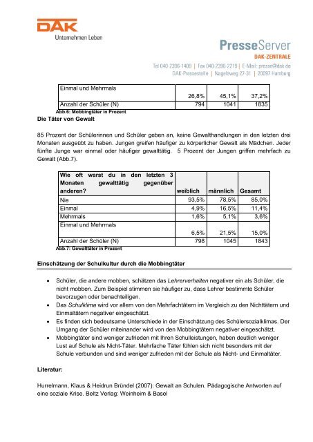 Studie - Gemeinsam gesunde Schule entwickeln