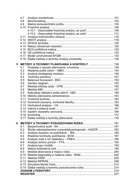 metÃ³dy a techniky v procese manaÅ¾mentu rizika - Fakulta ...