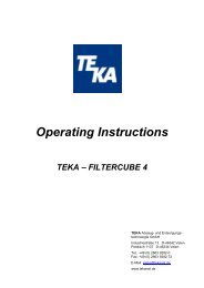 Fixed Filter Unit - Filtercube - Teka Manual - Flextraction