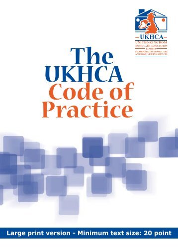 UKHCA Code of Practice - Dignity in Care network