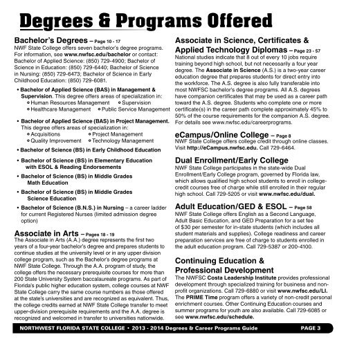 Degrees & Career Programs Guide - Northwest Florida State College