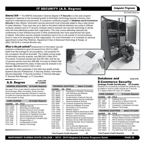 Degrees & Career Programs Guide - Northwest Florida State College