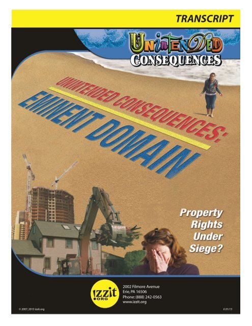 Unintended Consequences Eminent Domain Izzit Org Unintended Consequences Eminent Domain Izzit Org