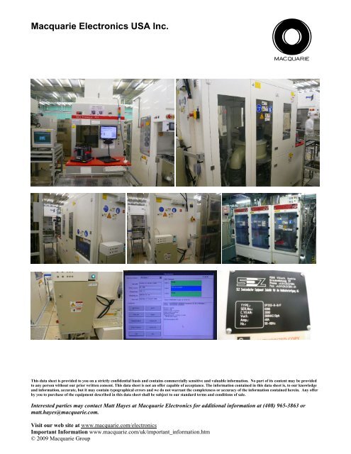 Lam Research Rainbow 4420 Poly Etch System - Macquarie