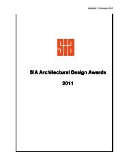 SIA Architectural Design Awards SIA Architectural Design Awards ...