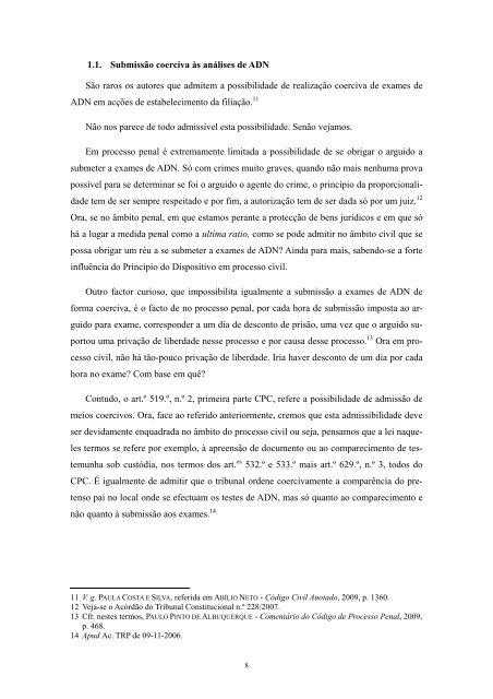 Da Recusa de Submissão aos Exames Científicos e as Suas ...