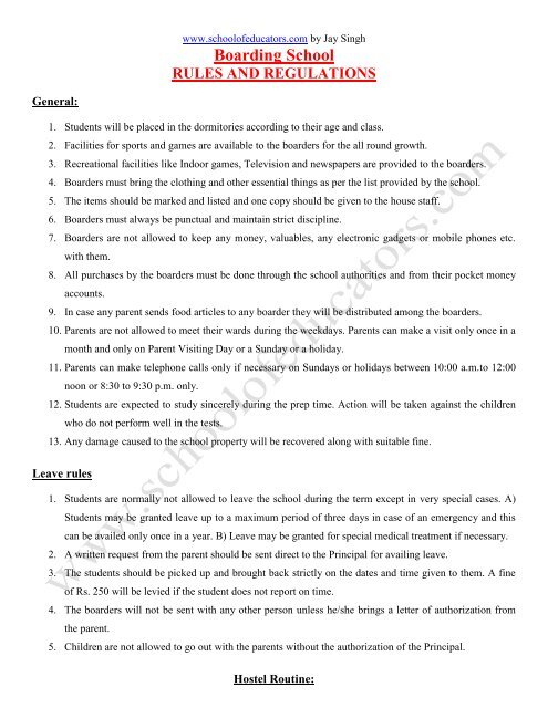 2 paragraph essay about school rules and regulations philippines