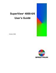 SuperView 4000-6/6 User's Guide - RGB Spectrum
