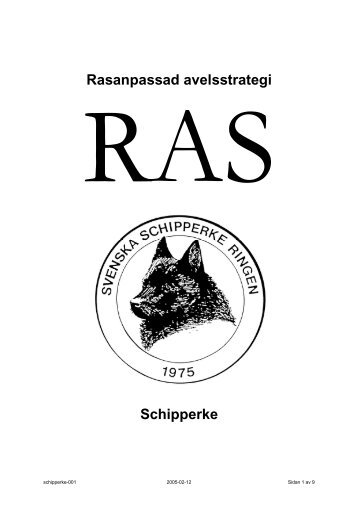 Rasspecifik Avelsstrategi (RAS) - Svenska Kennelklubben