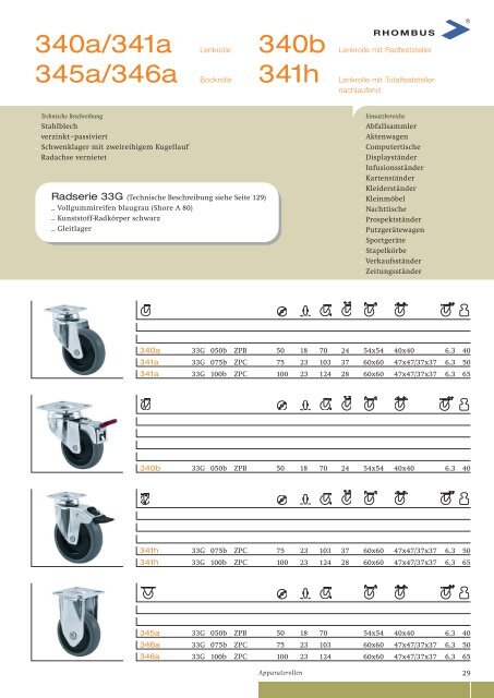 Laden Sie sich hier den Katalogteil ... - Rhombus Rollen